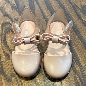 Mini Melissa Kids' Blush Bow Dress Shoes